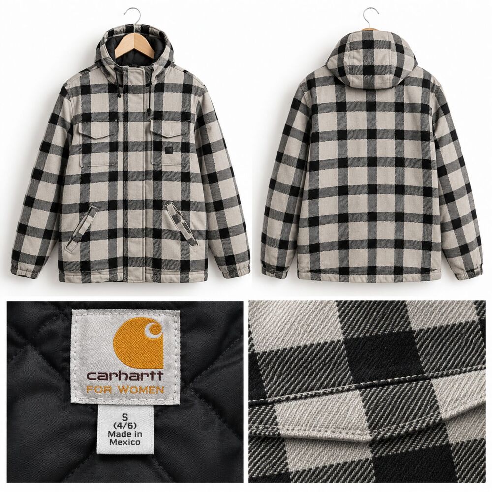 Vintage Carhartt Camden Wool Parka Jacket Women's Small Quilted Rare